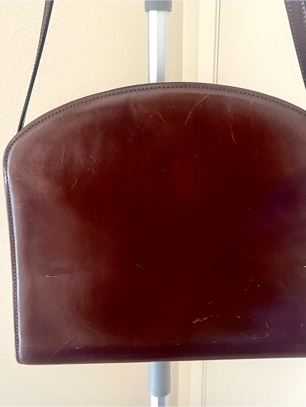 Vintage Bally Crossbody Leather Handbag Brown Made In Italy - Picture 4 of 13